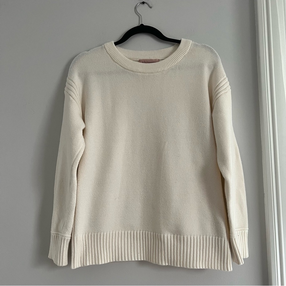 Philosophy Cream Crew Neck Sweater